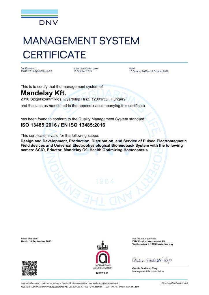 ISO 13485 Zertifikat